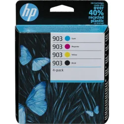 HP 903 Γνήσιο Πακέτο 4 Μελανιών Εκτυπωτή InkJet Κίτρινο / Κυανό / Ματζέντα / Μαύρο (6ZC73AE)
