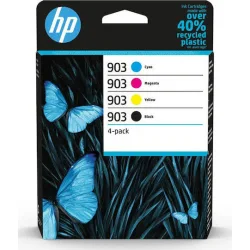 HP 903 Γνήσιο Πακέτο 4 Μελανιών Εκτυπωτή InkJet Κίτρινο / Κυανό / Ματζέντα / Μαύρο (6ZC73AE)