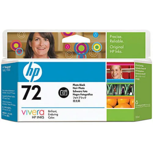 HP 72 Γνήσιο Μελάνι Εκτυπωτή InkJet Photo Μαύρο (C9370A)