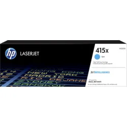 HP 415X Γνήσιο Toner Laser Εκτυπωτή Κυανό High Yield 6000 Σελίδων (W2031X)