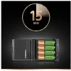 Duracell CEF27 Φορτιστής 4 Μπαταριών Ni-MH Μεγέθους AA/AAA Σετ με 2x AA 1300mAh και 2x AAA 750mAh