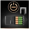 Duracell CEF27 Φορτιστής 4 Μπαταριών Ni-MH Μεγέθους AA/AAA Σετ με 2x AA 1300mAh και 2x AAA 750mAh