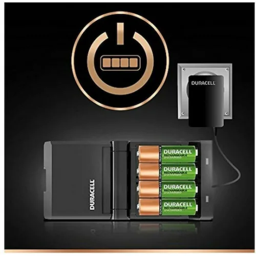 Duracell CEF27 Φορτιστής 4 Μπαταριών Ni-MH Μεγέθους AA/AAA Σετ με 2x AA 1300mAh και 2x AAA 750mAh