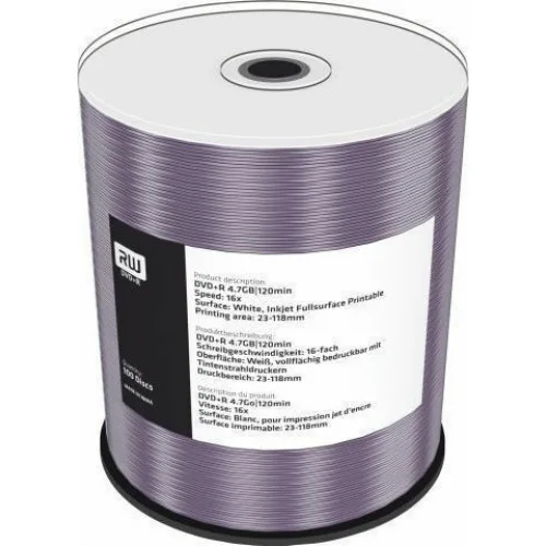 MediaRange Εγγράψιμα DVD+R 16x Printable 4.7GB Cake Box 100τμχ