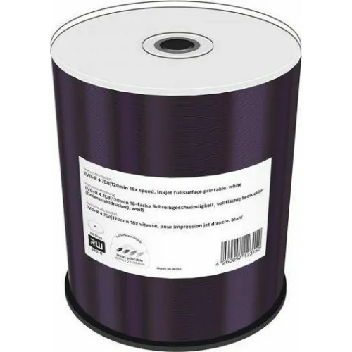 MediaRange Εγγράψιμα DVD+R 16x Printable 4.7GB Cake Box 100τμχ