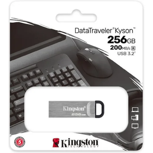 Kingston Datatraveler Kyson 256GB USB 3.2 Stick Μαύρο