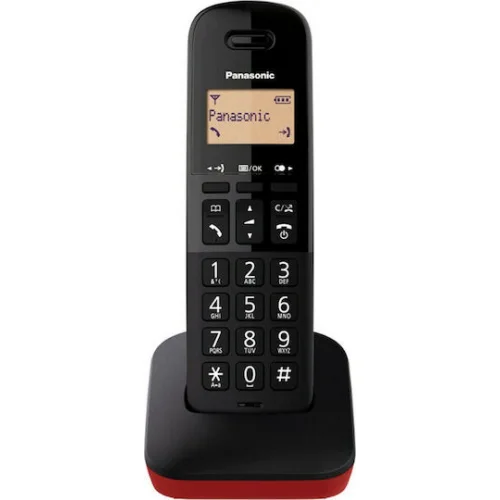 Panasonic KX-TGB610 Ασύρματο Τηλέφωνο με Ελληνικό Μενού Κόκκινο