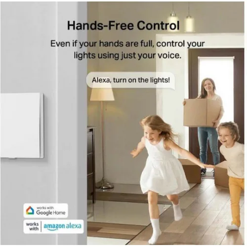 TP-LINK Tapo S210 v1 Χωνευτός Διακόπτης Τοίχου Φωτισμού Μονός χωρίς Πλαίσιο Λευκός
