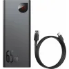 Baseus Adaman Metal Digital Display Power Bank 20000mAh 65W με 2 Θύρες USB-A και Θύρα USB-C Quick Charge 3.0 Μαύρο