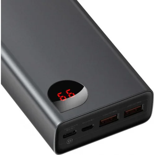 Baseus Adaman Metal Digital Display Power Bank 20000mAh 65W με 2 Θύρες USB-A και Θύρα USB-C Quick Charge 3.0 Μαύρο