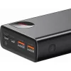 Baseus Adaman Metal Digital Display Power Bank 20000mAh 65W με 2 Θύρες USB-A και Θύρα USB-C Quick Charge 3.0 Μαύρο