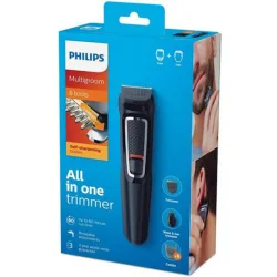 Philips Multigroom Series 3000 Επαναφορτιζόμενη Κουρευτική Μηχανή Μαύρη MG3730/15
