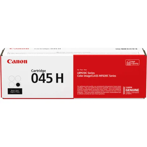 Canon 045H Γνήσιο Toner Laser Εκτυπωτή Μαύρο High Capacity 2800 Σελίδων (1246C002)