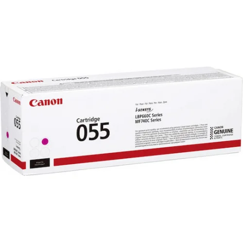 Canon 055 Γνήσιο Toner Laser Εκτυπωτή Ματζέντα High Yield 2100 Σελίδων (3014C002)