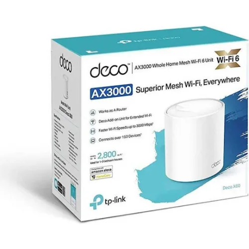 TP-LINK Deco X60 v3.20 WiFi Mesh Network Access Point Wi‑Fi 6 Dual Band (2.4 & 5GHz)