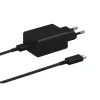 Samsung Φορτιστής με Θύρα USB-C και Καλώδιο USB-C - USB-C 45W Power Delivery Μαύρος (EP-TA4510XBEGEU)