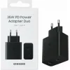Samsung Φορτιστής Χωρίς Καλώδιο με Θύρα USB-A και Θύρα USB-C 35W Μαύρος (EP-TA220NBEGEU)
