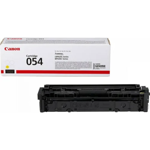 Canon 054 Γνήσιο Toner Laser Εκτυπωτή Κίτρινο 1200 Σελίδων (3021C002)