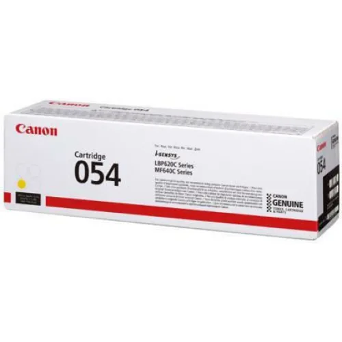 Canon 054 Γνήσιο Toner Laser Εκτυπωτή Κίτρινο 1200 Σελίδων (3021C002)