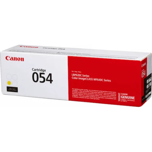 Canon 054 Γνήσιο Toner Laser Εκτυπωτή Κίτρινο 1200 Σελίδων (3021C002)