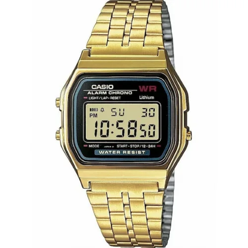 Casio Vintage Iconic Ψηφιακό Ανδρικό Ρολόι 36mm Μπαταρίας με Χρυσό Μεταλλικό Μπρασελέ