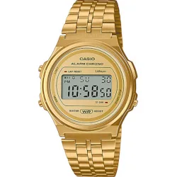 Casio Vintage Round Ψηφιακό Ανδρικό Ρολόι 36mm Μπαταρίας με Χρυσό Μεταλλικό Μπρασελέ Casio Vintage Round Ψηφιακό Ανδρικό Ρολόι 36mm Μπαταρίας με Χρυσό Μεταλλικό Μπρασελέ