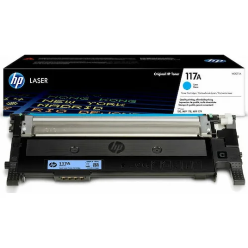HP 117A Γνήσιο Toner Laser Εκτυπωτή Κυανό 700 Σελίδων (W2071A)