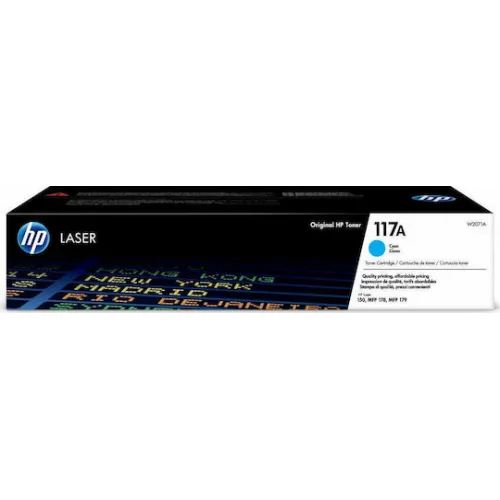 HP 117A Γνήσιο Toner Laser Εκτυπωτή Κυανό 700 Σελίδων (W2071A)