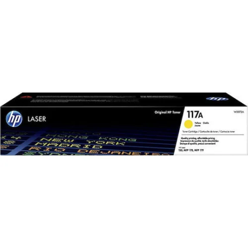 HP 117A Γνήσιο Toner Laser Εκτυπωτή Κίτρινο 700 Σελίδων (W2072A)