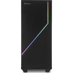 Sharkoon RGB Flow Gaming Midi Tower Κουτί Υπολογιστή με Πλαϊνό Παράθυρο Μαύρο