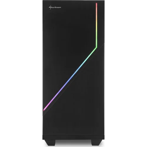 Sharkoon RGB Flow Gaming Midi Tower Κουτί Υπολογιστή με Πλαϊνό Παράθυρο Μαύρο