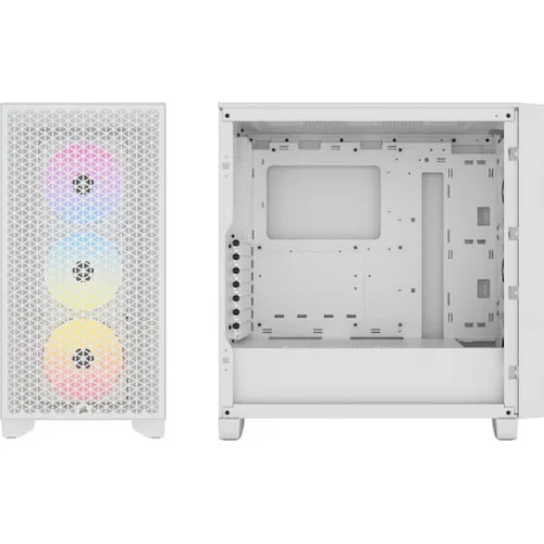 Corsair 3000D Airflow TG RGB Gaming Midi Tower Κουτί Υπολογιστή με Πλαϊνό Παράθυρο Λευκό