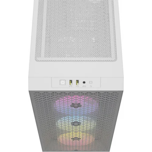 Corsair 3000D Airflow TG RGB Gaming Midi Tower Κουτί Υπολογιστή με Πλαϊνό Παράθυρο Λευκό