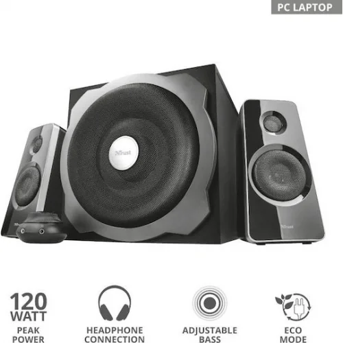 Trust Tytan Ηχεία Υπολογιστή 2.1 με Ισχύ 60W σε Μαύρο Χρώμα