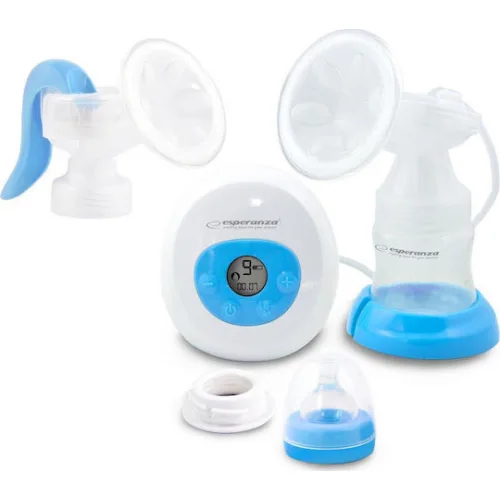 Esperanza Gemelos Ηλεκτρικό Μονό Θήλαστρο Μπαταρίας και Ρεύματος Χωρίς BPA Μπλε 150ml