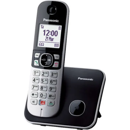 Panasonic KX-TG6851 Ασύρματο Τηλέφωνο με Ελληνικό Μενού Μαύρο
