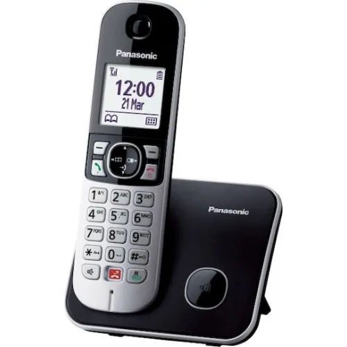 Panasonic KX-TG6851 Ασύρματο Τηλέφωνο με Ελληνικό Μενού Μαύρο