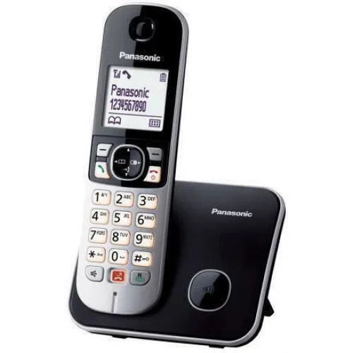 Panasonic KX-TG6851 Ασύρματο Τηλέφωνο με Ελληνικό Μενού Μαύρο