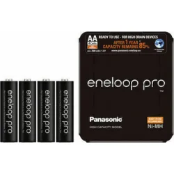 Panasonic Eneloop Pro With Battery Case Επαναφορτιζόμενες Μπαταρίες AA Ni-MH 2500mAh 1.2V 4τμχ