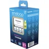 Panasonic Eneloop Smartplus BQ-CC55E Φορτιστής 4 Μπαταριών Ni-MH Μεγέθους AA/AAA Σετ με 4x AA 2000mAh σε Λευκό χρώμα