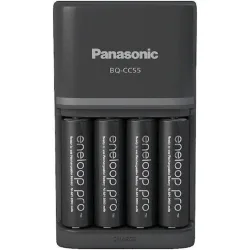 Panasonic Eneloop Pro Smart Plus BQ-CC55 Φορτιστής 4 Μπαταριών Ni-MH Μεγέθους AA/AAA Σετ με 4x AA 2500mAh