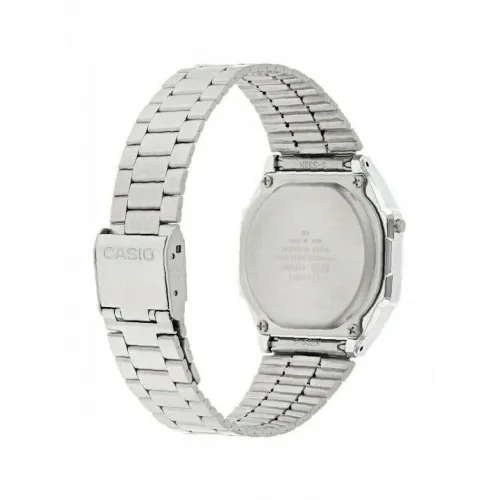 Casio Vintage Iconic Ψηφιακό Ανδρικό Ρολόι 36.3mm Μπαταρίας με Ασημί Μεταλλικό Μπρασελέ