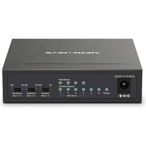 Mercusys MS106LP v1 Unmanaged L2 PoE+ Switch με 6 Θύρες Ethernet