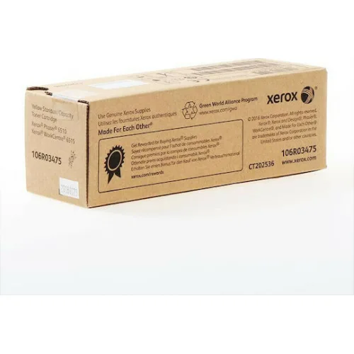 Xerox 106R03475 Γνήσιο Toner Laser Εκτυπωτή Κίτρινο 1000 Σελίδων