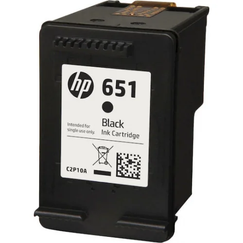 HP 651 Γνήσιο Μελάνι Εκτυπωτή InkJet Μαύρο (C2P10AE)