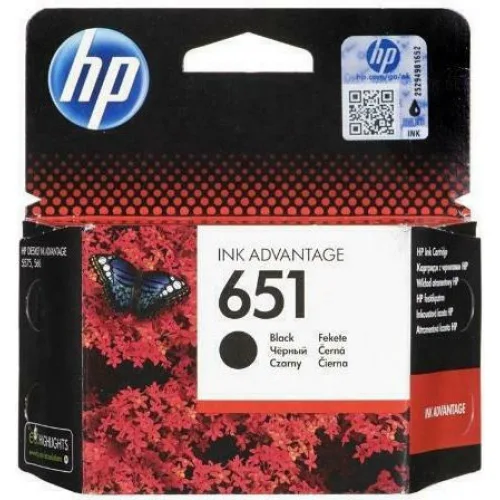 HP 651 Γνήσιο Μελάνι Εκτυπωτή InkJet Μαύρο (C2P10AE)