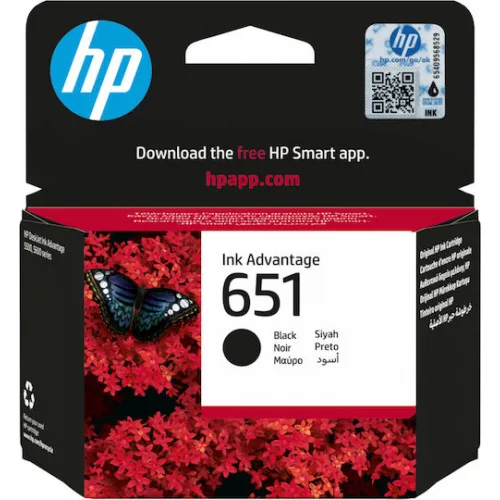 HP 651 Γνήσιο Μελάνι Εκτυπωτή InkJet Μαύρο (C2P10AE)