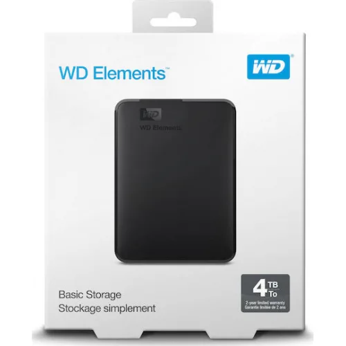 Western Digital Elements Portable USB 3.0 Εξωτερικός HDD 4TB 2.5" Μαύρο