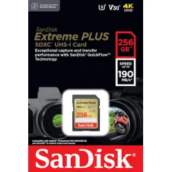 Sandisk Extreme SDXC 256GB Class 10 U3 V30 UHS-I 90MB/s