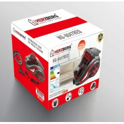 Herzberg HG-8047RED Ηλεκτρική Σκούπα 700W με Κάδο 4lt Κόκκινη